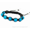 Blue Magnetic Hematite Bracelet with Magnet Beads